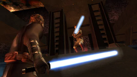 Star Wars: Battlefront Classic Collection gameplay scene with Jedi characters wielding lightsabers for HD desktop wallpaper.