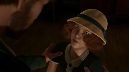 HD wallpaper of a character from Alone in the Dark (2024) video game, featuring a close-up in a suspenseful scene.