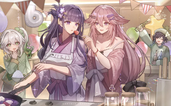 Venti (Genshin Impact) Nahida (Genshin Impact) Yae Miko Guuji (Genshin Impact) Baal Raiden Shogun (Genshin Impact) Genshin Impact HD Desktop Wallpaper | Background Image