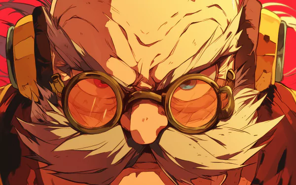 High-definition desktop wallpaper featuring Dr. Robotnik, showcasing his intense gaze, distinctive goggles, and iconic mustache against a bold, vibrant background.