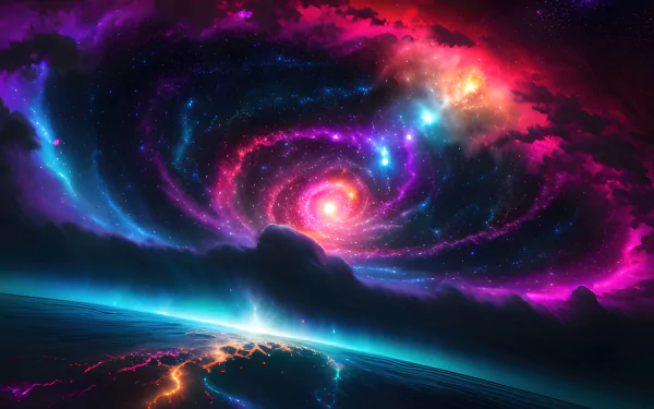 digital Stars space galaxy HD Desktop Wallpaper | Background Image