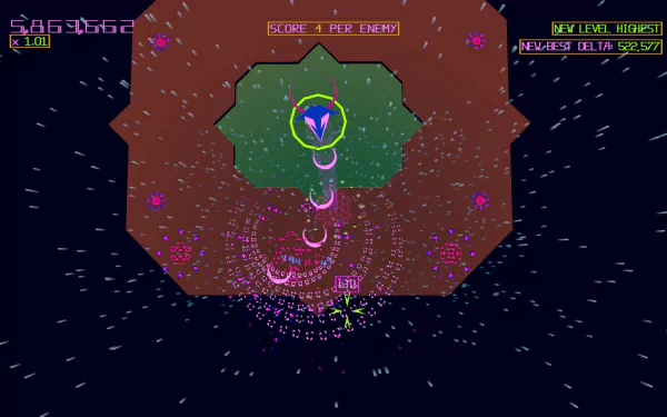 HD desktop wallpaper featuring gameplay from the video game Akka Arrh with vibrant graphics and arcade-style visuals.