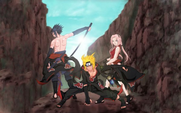 Anime Naruto Sakura Haruno Naruto Uzumaki Sasuke Uchiha Fondo de pantalla HD | Fondo de Escritorio