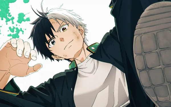 Anime character with a windbreaker jacket in a vivid HD desktop wallpaper, showcasing dynamic pose and modern artistic style.