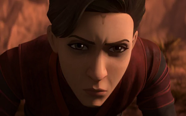 HD wallpaper from Star Wars: Tales of the Empire featuring an animated character in contemplation.
