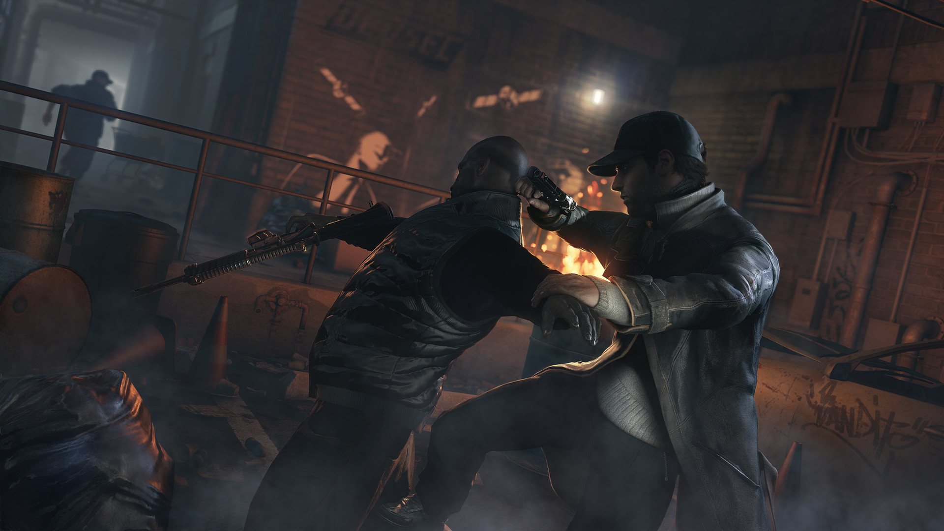 Watch Dogs Hd Wallpaper: Intense Encounter