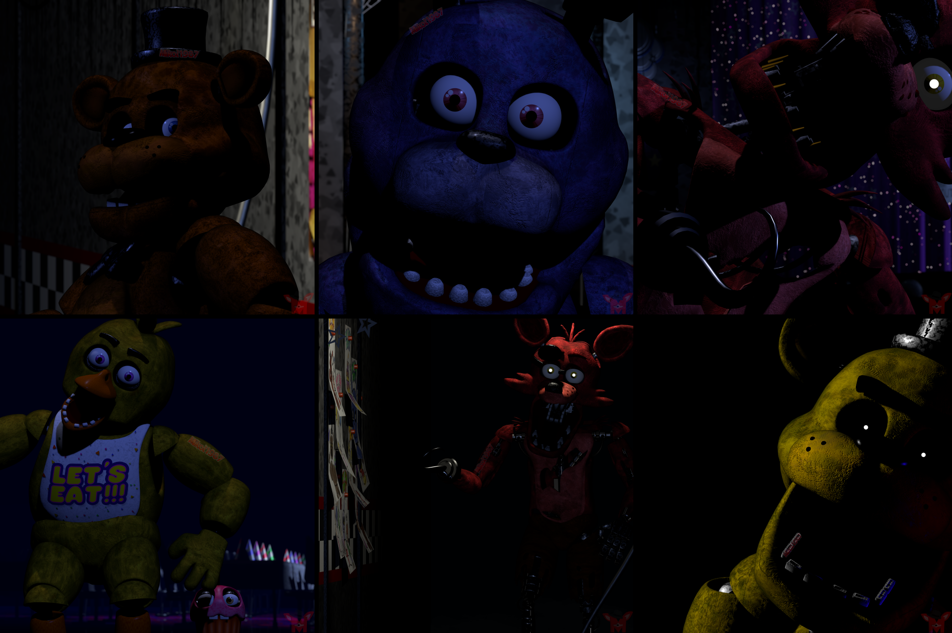 Download Freddy (Five Nights At Freddy's) Golden Freddy (Five Nights At Freddy's) Video Game Freddy Fazbear's Pizza Five Nights At Freddy's 8k Ultra HD Wallpaper by Mikol1987