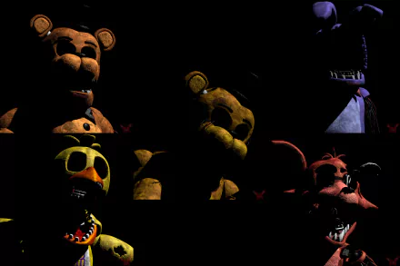Withered Freddy (Five Nights at Freddy's) Golden Freddy (Five Nights At Freddy's) video game Five Nights At Freddy's 2 Five Nights at Freddy's HD Desktop Wallpaper | Background Image