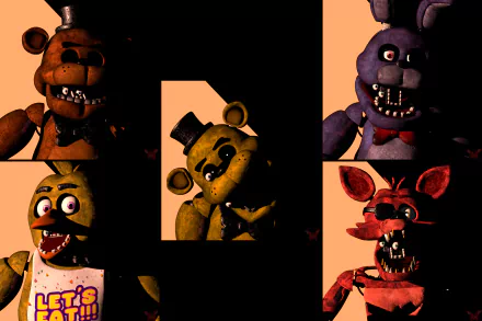 Golden Freddy (Five Nights At Freddy's) Freddy (Five Nights at Freddy's) video game Freddy Fazbear's Pizza Five Nights at Freddy's HD Desktop Wallpaper | Background Image