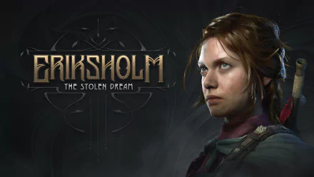 HD desktop wallpaper and background featuring a character from the video game Eriksholm: The Stolen Dream, showcasing elaborate graphics and a determined character expression.