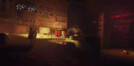 HD wallpaper and background of Still Wakes the Deep showing a dimly lit control room with various monitors and panels, exuding a mysterious atmosphere.