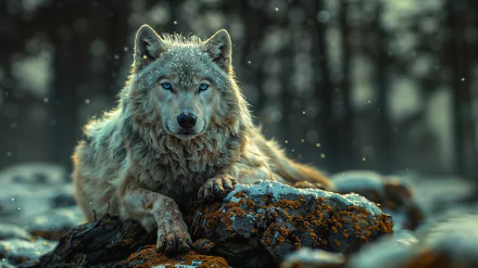 wolf winter HD Desktop Wallpaper | Background Image