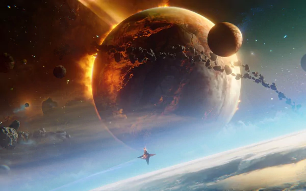 Sci Fi planetscape space HD Desktop Wallpaper | Background Image