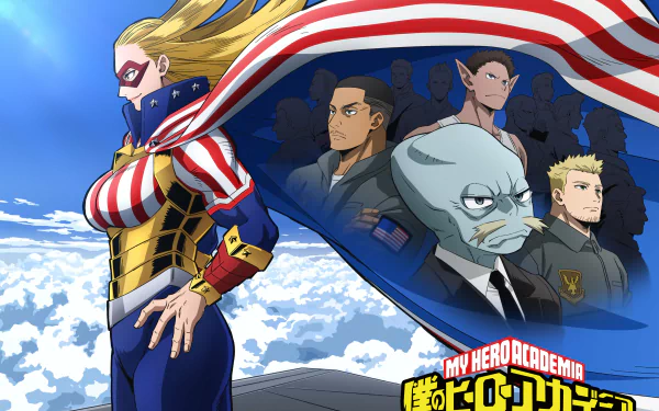 Anime My Hero Academia Cathleen Bate Star and Stripe HD Desktop Wallpaper | Background Image