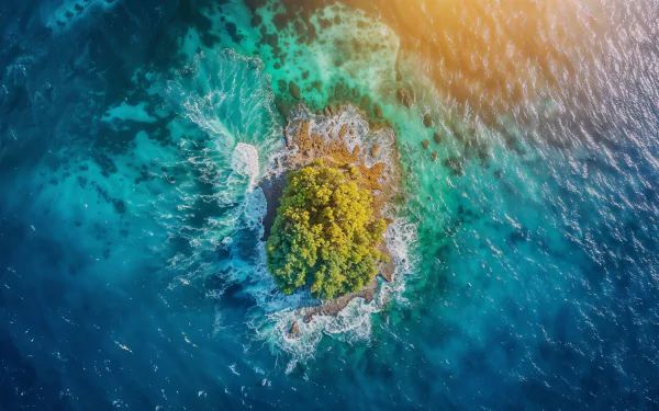 ocean island HD Desktop Wallpaper | Background Image