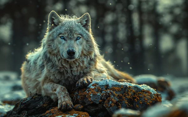 wolf winter HD Desktop Wallpaper | Background Image