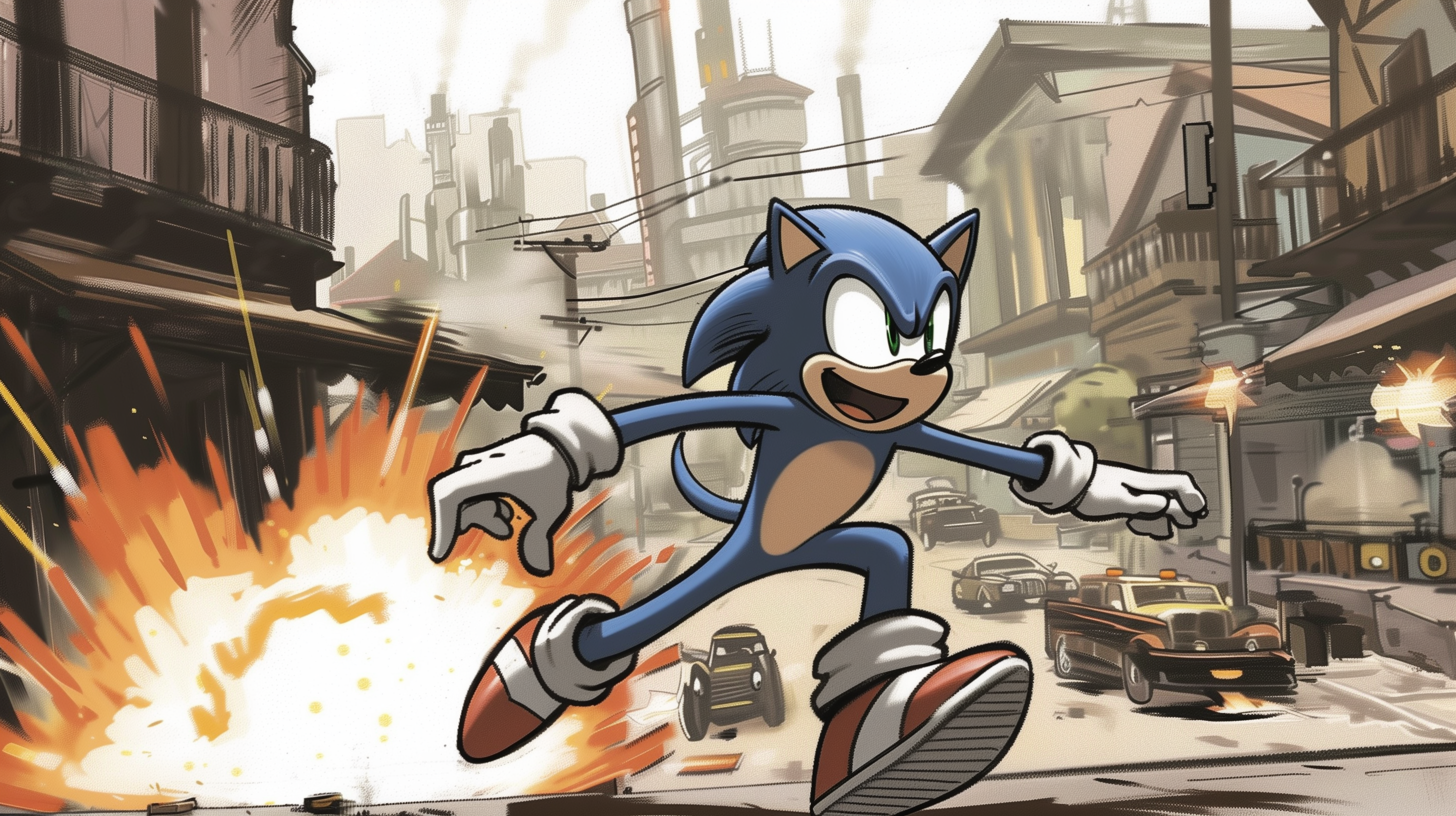 HD Wallpaper of Sonic the Hedgehog: Speed and Adventure Awaits by patrika