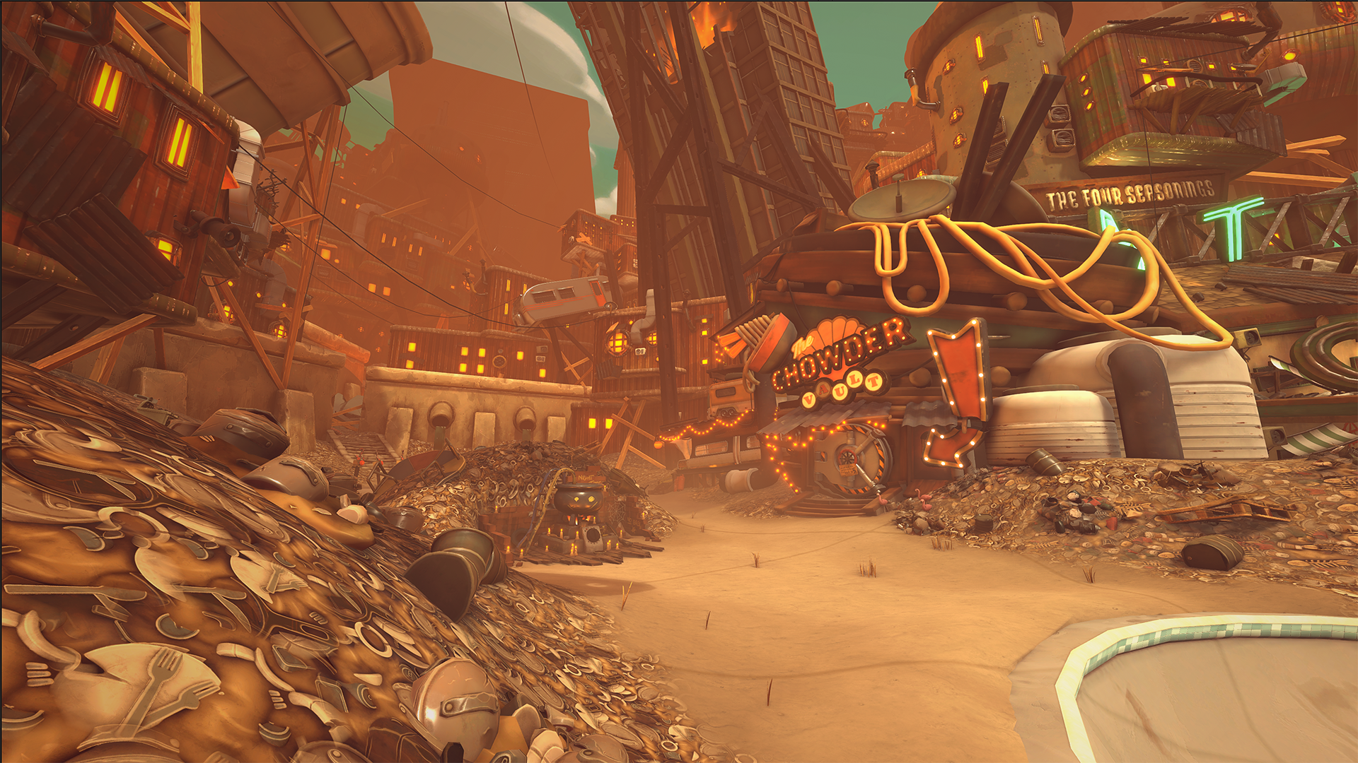 HD desktop wallpaper and background featuring RAWMEN: Food Fighter Arena video game. The image showcases dynamic elements of the game in vibrant detail.