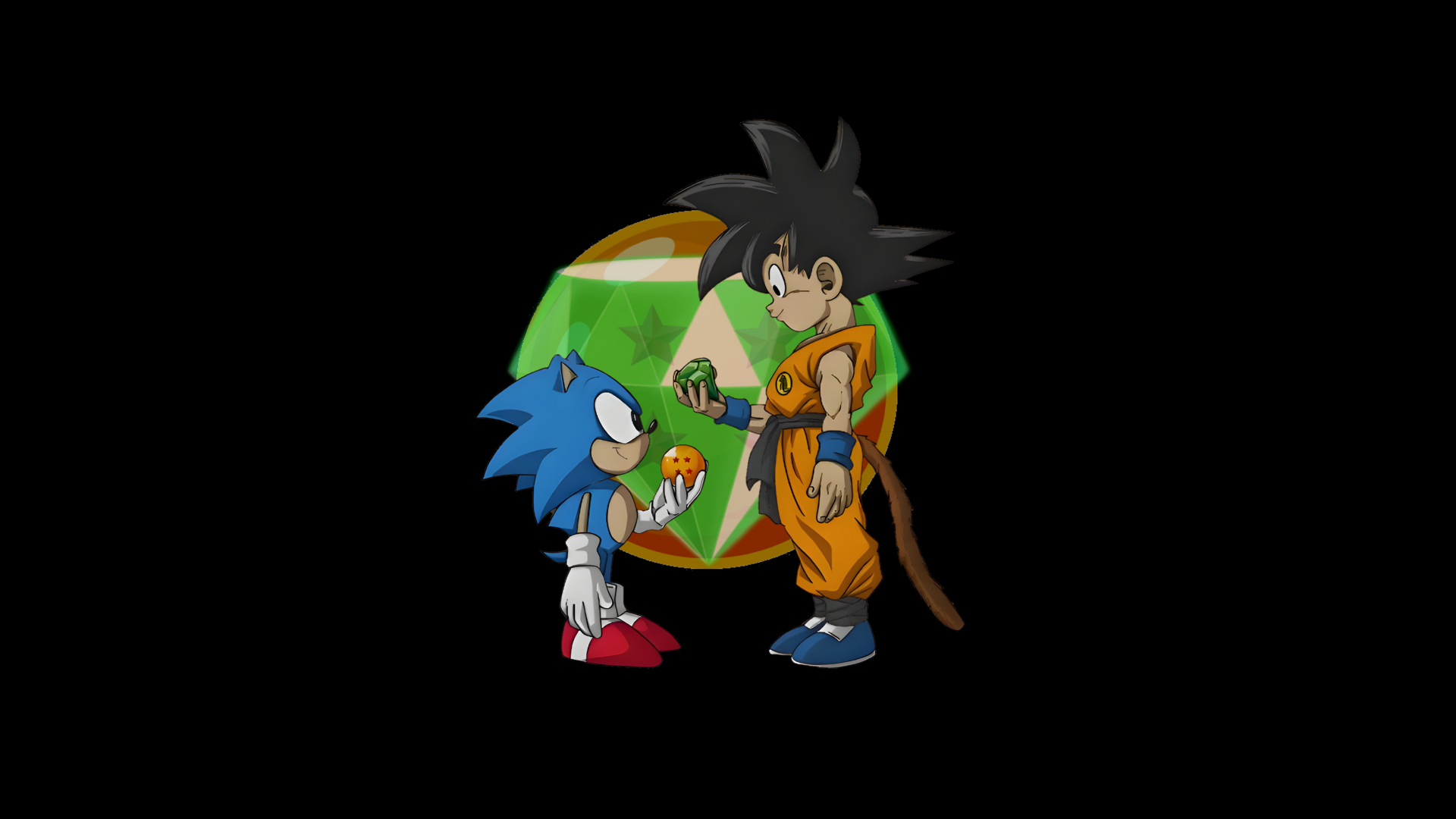 Son Goku x Sonic TH by Dey7998