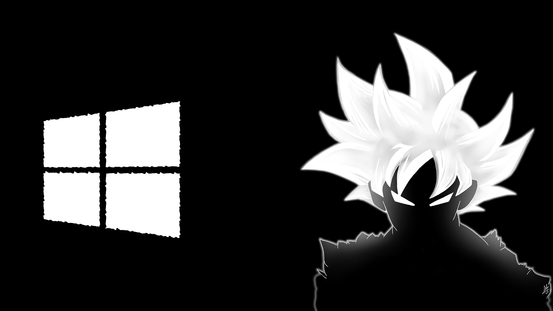 Goku with the Windows logo by CyberiaN2840