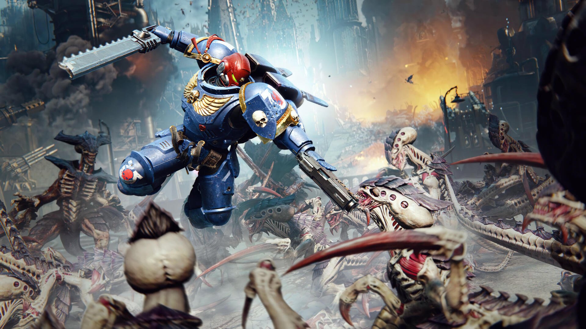 Epic Warhammer 40K: Space Marine 2 Ultramarines 4K Ultra HD Wallpaper