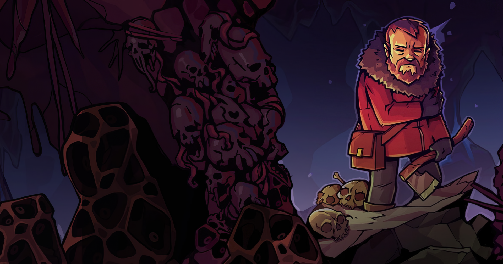 A haunting scene from the video game Edge of Sanity, depicting a character amidst dark, eerie landscapes adorned with skulls, creating a chilling atmosphere for this HD PC desktop wallpaper.