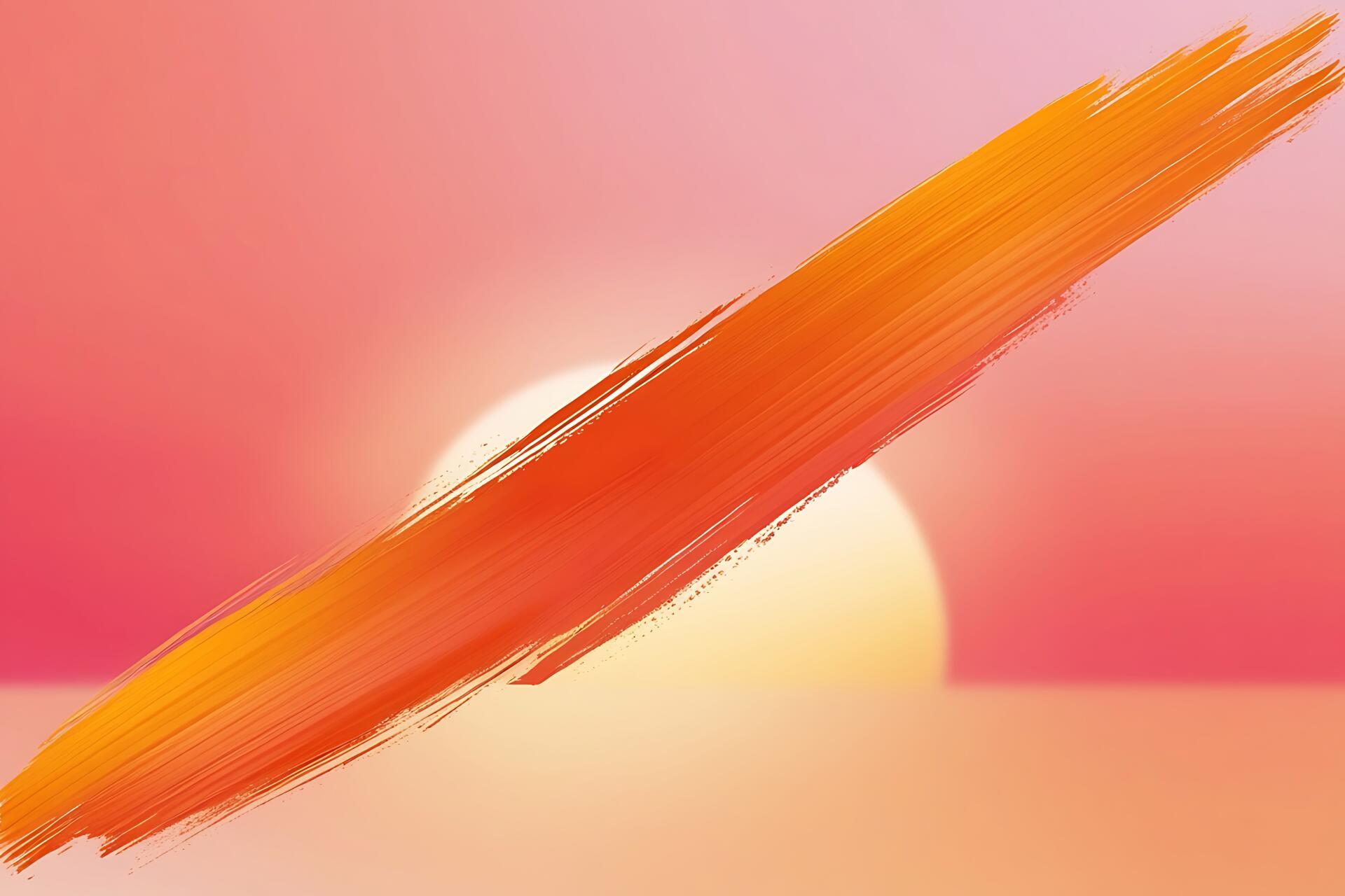 Vibrant Orange to Sunset Pink Warm Gradient Brush Stroke by soheltanwar