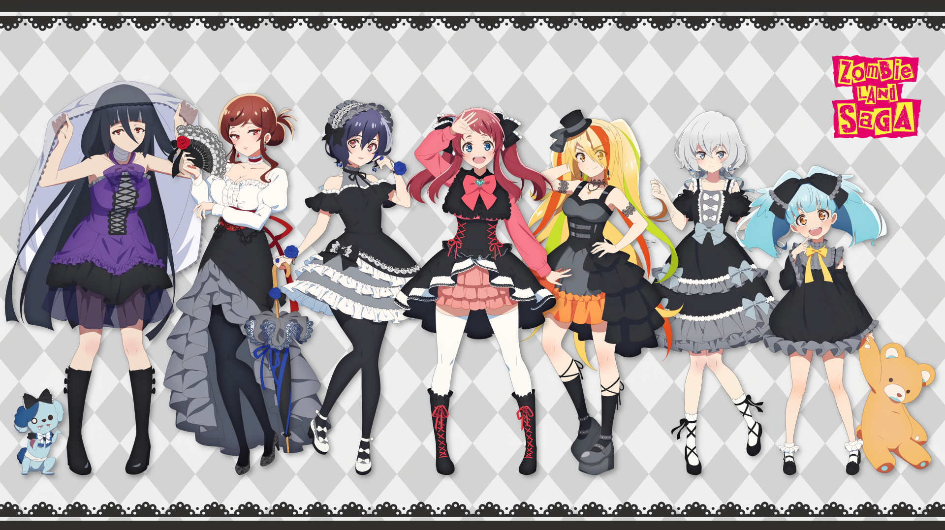 Download Sakura Minamoto Anime Saki Nikaidou Anime Girl Zombie Land Saga HD Wallpaper