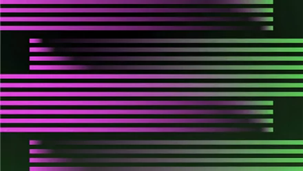 HD desktop wallpaper featuring abstract horizontal stripes in vibrant shades of pink and green, embodying the essence of technology and innovation with a nod to ChatGPT by OpenAI.