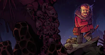 A haunting scene from the video game Edge of Sanity, depicting a character amidst dark, eerie landscapes adorned with skulls, creating a chilling atmosphere for this HD PC desktop wallpaper.