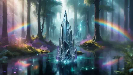 crystal fantasy rainbow HD Desktop Wallpaper | Background Image