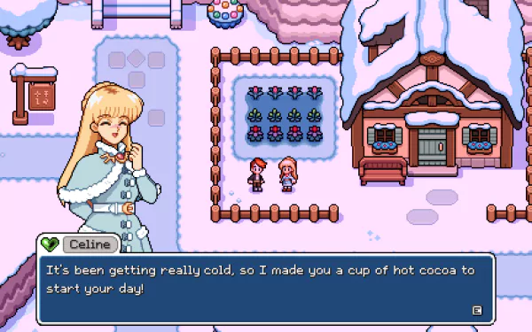 HD desktop wallpaper featuring scenic visuals from the video game Fields of Mistria, showcasing vibrant landscapes and immersive graphics.