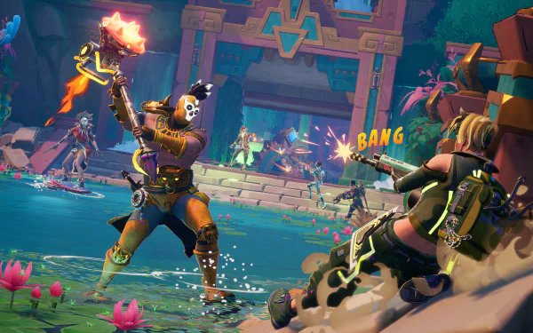 HD desktop wallpaper featuring art from the video game Hawked, showcasing vibrant graphics and a dynamic design. Great for gamers looking to enhance their screen backgrounds.