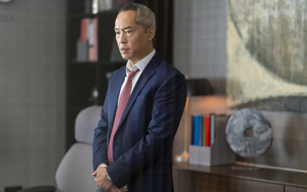 HD desktop wallpaper featuring Ken Leung from the TV show Industry, showcasing a captivating scene from the series.