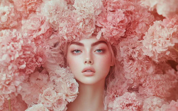 A vibrant pink aesthetic wallpaper showcasing the barbiecore trend, adding a playful and stylish touch to any desktop background.