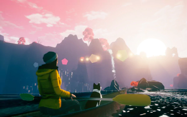 HD desktop wallpaper featuring artwork from the video game Farewell North, showcasing elements that evoke exploration and adventure in a captivating visual style.