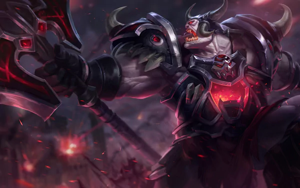 HD desktop wallpaper featuring Sion from League of Legends, showcasing the vibrant world of League of Legends: Wild Rift in a striking visual display.