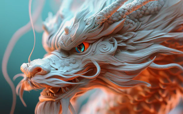 A vibrant HD desktop wallpaper celebrating the Year of the Dragon, featuring dynamic colors and elements that embody the spirit of this powerful symbol.