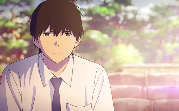 HD desktop wallpaper featuring anime art from I Want To Eat Your Pancreas, showcasing Haruki Shiga. A captivating visual for fans of the series.