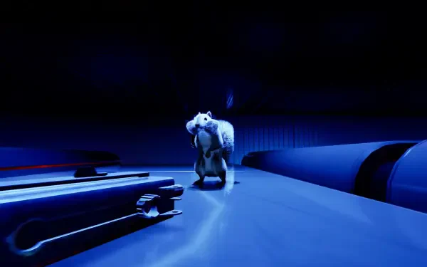 HD desktop wallpaper featuring a dynamic scene from the video game Squirrel with a Gun, showcasing a squirrel in an action-packed setting.