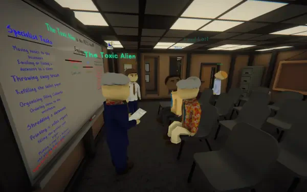 A stylish HD PC desktop wallpaper featuring themes from the video game Dale & Dawson Stationery Supplies, showcasing vibrant visuals and engaging designs.