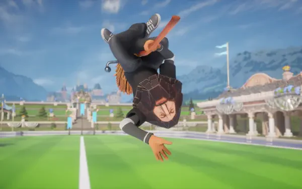 A stunning 4K Ultra HD wallpaper featuring gameplay from Harry Potter: Quidditch Champions, showcasing the excitement of the magical sport of quidditch.