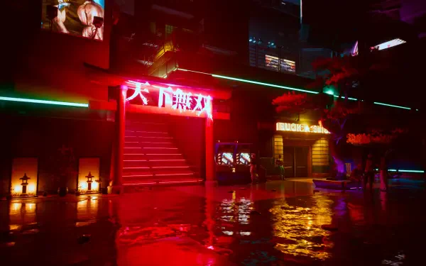 video game Cyberpunk 2077 neon aesthetic red aesthetic HD Desktop Wallpaper | Background Image