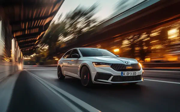 Skoda Octavia RS road Skoda HD Desktop Wallpaper | Background Image