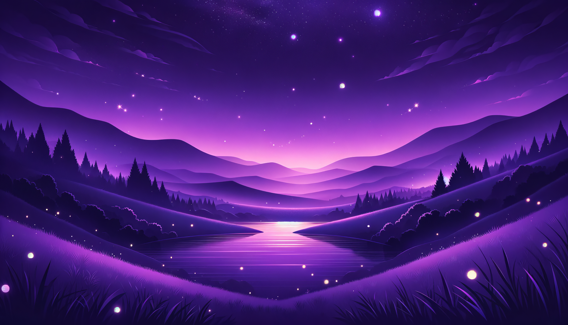 Download Shining Stars Violet HD Wallpaper