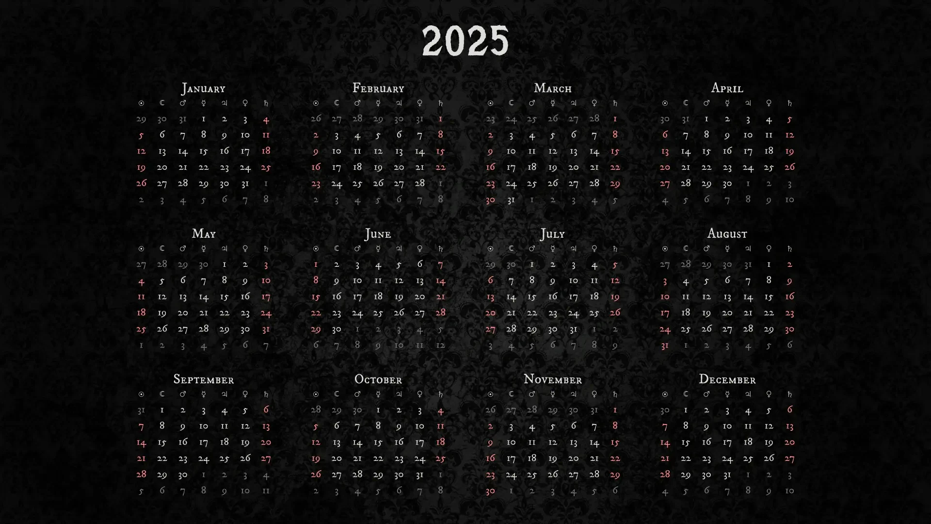 2025 calendar by __znullv0id