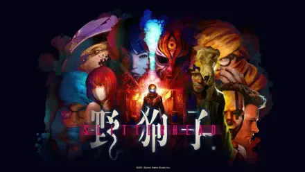 A vibrant HD wallpaper featuring characters from the video game Slitterhead, showcasing a mix of intense faces and surreal imagery against a dark background.
