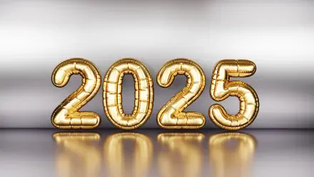 2025 New Year 2025 Happy New Year holiday Golden Years HD Desktop Wallpaper | Background Image