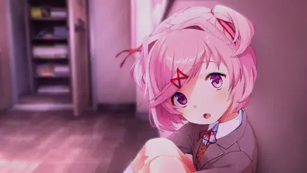 Natsuki (Doki Doki Literature Club!) manga Doki Doki Literature Club! HD Desktop Wallpaper | Background Image