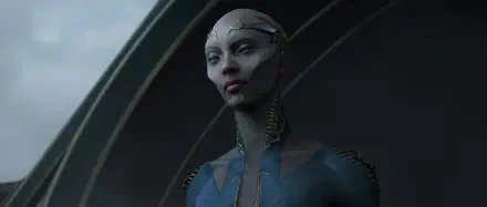 A futuristic character from the video game Exodus (2024), featuring intricate details and a striking design, serves as an HD PC desktop wallpaper and background.